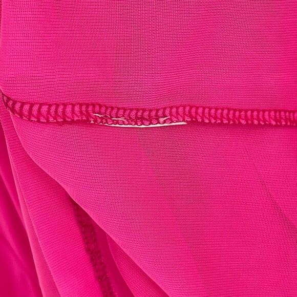 Joseph Ribkoff Short Cap Sleeve Asymmetrical Flowy Midi Dress Women 10 Pink - Picture 9 of 10